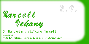 marcell vekony business card